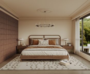 Wabi-sabi Style Bedroom-ID:943761113