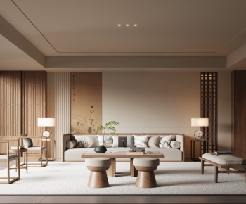 New Chinese Style A Living Room-ID:139971977