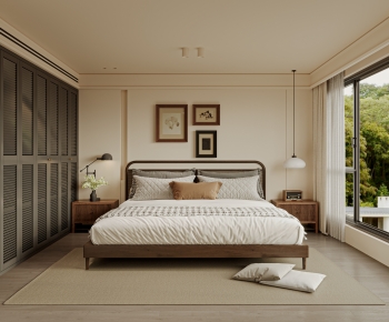 Wabi-sabi Style Bedroom-ID:125150921