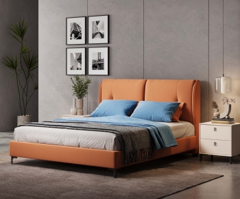 Modern Double Bed-ID:272490024