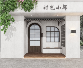 Wabi-sabi Style Facade Element-ID:971406948