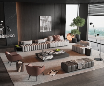 Modern A Living Room-ID:676441918