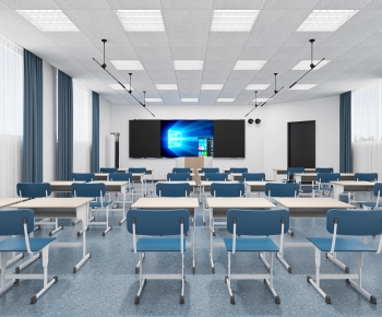 Modern School Classrooms-ID:563436031