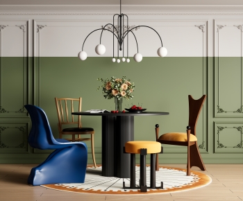 French Style Dining Table And Chairs-ID:742026094