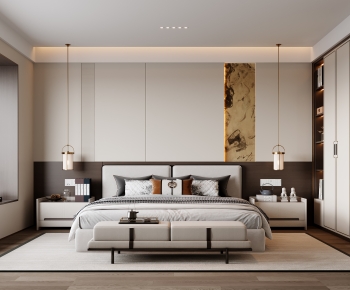 New Chinese Style Bedroom-ID:626616952