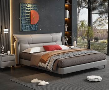 Modern Double Bed-ID:163887025