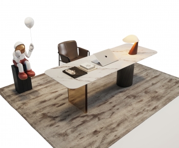 Modern Computer Desk And Chair-ID:672544005