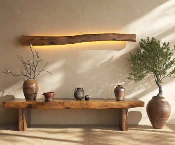 Wabi-sabi Style Wall Lamp-ID:874686003