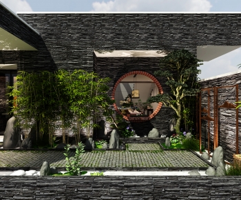 New Chinese Style Courtyard/landscape-ID:524553067