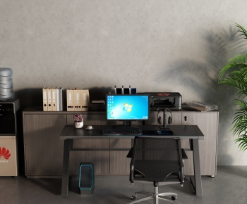 Modern Computer Desk And Chair-ID:294194948