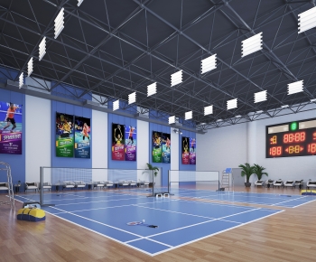 Modern Indoor Badminton Court-ID:507054099