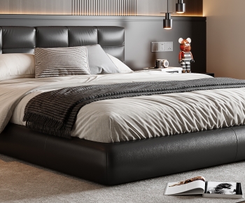 Modern Double Bed-ID:977528105