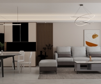 Modern A Living Room-ID:616836073