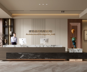 Modern Office Reception Desk-ID:599594122