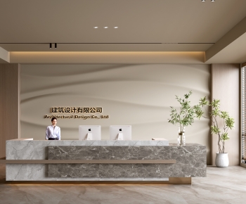 Modern Office Reception Desk-ID:770235067