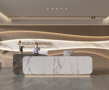 Modern Office Reception Desk-ID:407233009