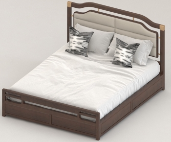 New Chinese Style Double Bed-ID:113513955