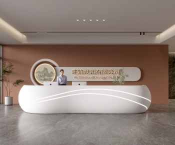 Modern Office Reception Desk-ID:302881005