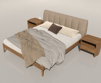 Wabi-sabi Style Double Bed-ID:206231121