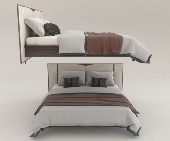 Modern Double Bed-ID:406349908