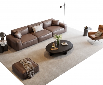 Modern Three-seat Sofa-ID:406692988