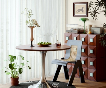 Wabi-sabi Style Dining Table And Chairs-ID:429764031