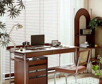 Modern Computer Desk And Chair-ID:785868889