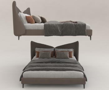 Modern Double Bed-ID:618279098