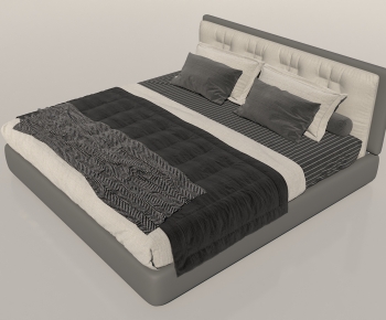 Modern Double Bed-ID:398884069