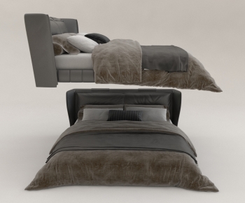 Modern Double Bed-ID:312422992