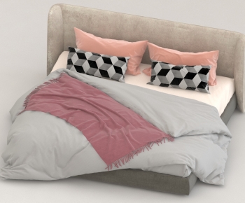 Modern Double Bed-ID:538708936