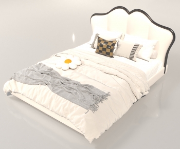 Modern Double Bed-ID:596477994