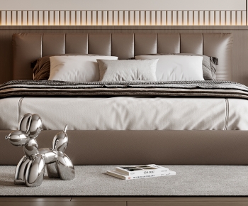 Modern Double Bed-ID:664407014