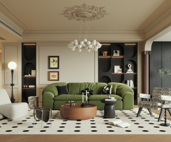 French Style A Living Room-ID:737607003