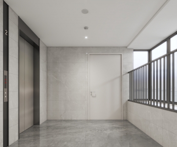 Modern Office Elevator Hall-ID:613104102