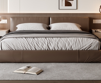 Modern Double Bed-ID:523588907