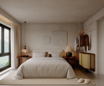 Wabi-sabi Style Bedroom-ID:493290414