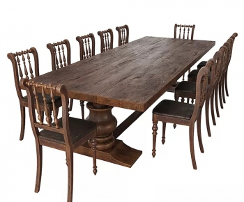 French Style Dining Table And Chairs-ID:102160935