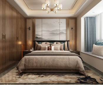 New Chinese Style Bedroom-ID:653280971