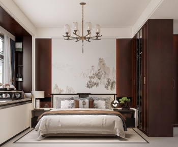 New Chinese Style Bedroom-ID:229148966