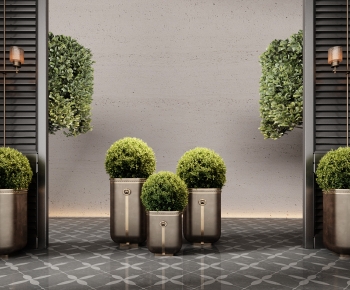 Modern Ground Green Plant Potted Plants-ID:940469032