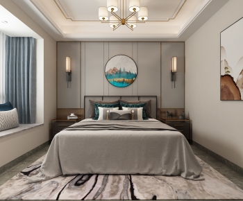 New Chinese Style Bedroom-ID:322236069