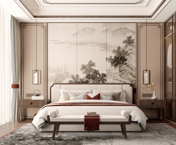 New Chinese Style Bedroom-ID:319673068