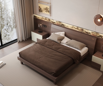 Modern Double Bed-ID:483139999