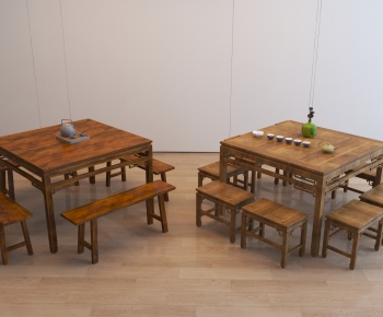 Chinese Style Dining Table And Chairs-ID:645448922