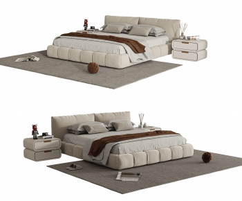 Modern Double Bed-ID:887243034