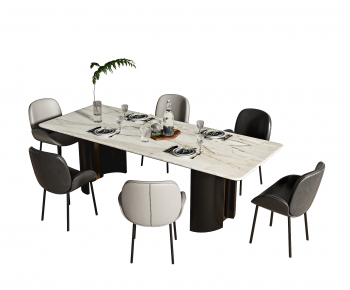 Modern Dining Table And Chairs-ID:658922911