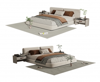 Modern Double Bed-ID:449445011