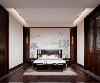 New Chinese Style Bedroom-ID:768738999