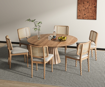 Wabi-sabi Style Dining Table And Chairs-ID:793409119